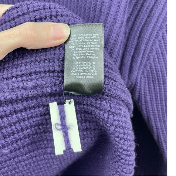 Babaton 1-01 Purple 100% Heavy Gauge Merino Sweater Dress Size 2 (Medium) - Picture 6 of 6